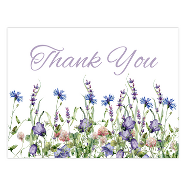 Vibrant Wildflowers Thank You Card