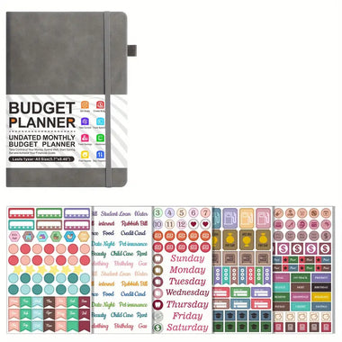 PU Leather Budget Planner Notebook With Expense Tracker and Monthly Budget