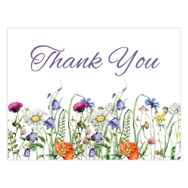 Purple bouquet Bliss Thank You cards