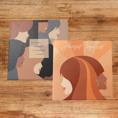 Home Decor Ceramic Tile Women Empowerment Plaques (2/set)