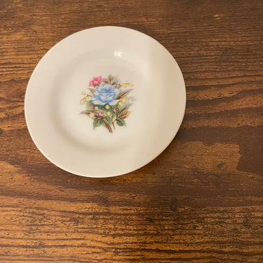 Vintage Small Lusterware Floral Designed Plate