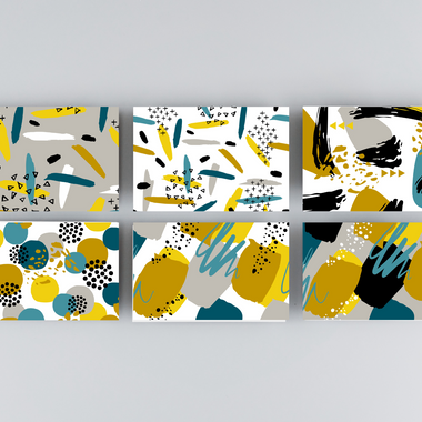 Vibrant Gray Abstract Notecards (6 Pack)