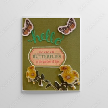 Monarch Butterfly Handmade  Greeting Card