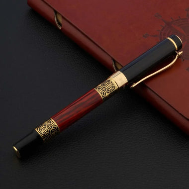 High Quality 530 Golden Carving Mahogany Fountain Pen