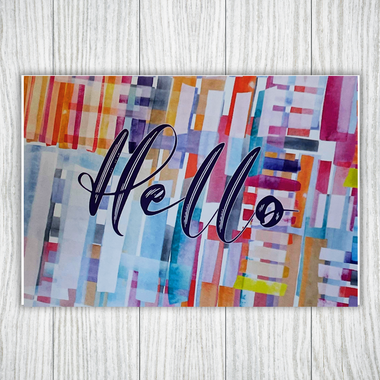 Hello Colorblock Notecards (8-pack)