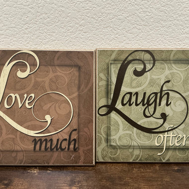 Dual Lisa Wok Canvas Prints “Laugh Often Love Much”