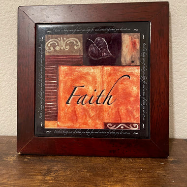 Inspirational FAITH Wall Art - Framed Decorative Plaque