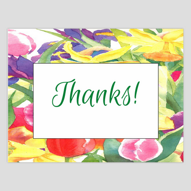 Watercolor Flower Thank You Cards