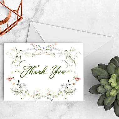 Wildflower Whispers - Garden Thank You Cards (8 pack)