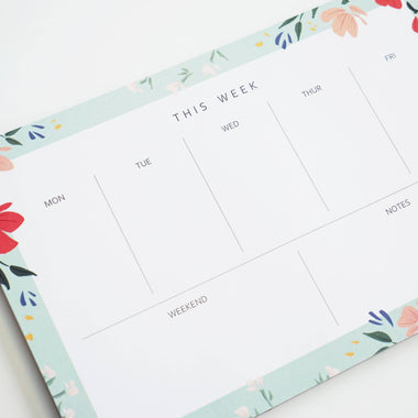 Minty Green Floral Weekly