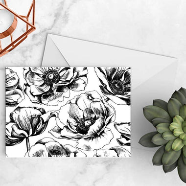 Black and White Botanical Notecards (8 pack)