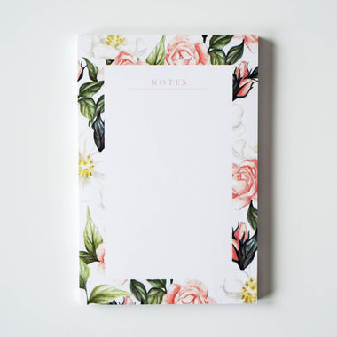 Garden Floral Blank Notepad