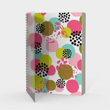 Abstract Pink Colorburst Notebook (With Cover)