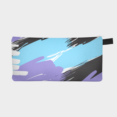 Trendy Pencil and Cosmetics Case in Purple