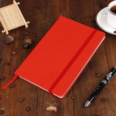 A5 A6 Red Blue Elastic Binding Creative Business Office Notebook Book Student Diary Notepad Office Stationery
