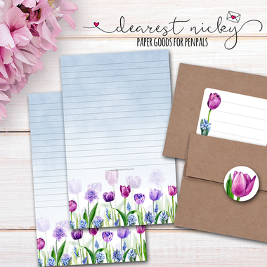 Tulips & Hyacinths Letter Writing Set