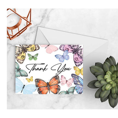 Graceful Butterfly Thank You Notecards (8 pack)