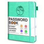Mini Password Organizer – Hardcover notebook with built-in bookmark tab, and A-Z Tabs