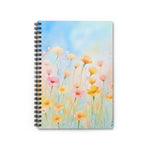 Springtime Blue Floral Spiral Notebook - Ruled Line
