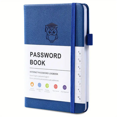 A6 Mini Password Organizer Notebook  with Bookmark & A-Z Tabs