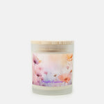 Purple Petal Passion: Frosted Glass Soy Candle (Hand Poured 11 oz)