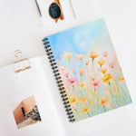 Springtime Blue Floral Spiral Notebook - Ruled Line