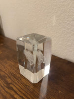 3D Laser Etched Crystal Paperweight of Praying hands