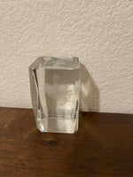 3D Laser Etched Crystal Paperweight of Praying hands