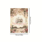 50-sheets (6pcs) set Vintage Floral Butterfly Pattern Non-Adhesive Paper for scrapbooking, crafts, journaling