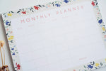 Meadows Print Floral Monthly Planner Notepad