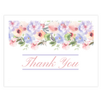 Floral Gratitude: Purple Bouquet Thank You Notecards
