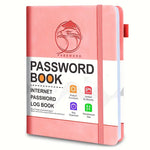 Mini Password Organizer – Hardcover notebook with built-in bookmark tab, and A-Z Tabs
