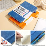 PU Leather Budget Planner Notebook With Expense Tracker and Monthly Budget