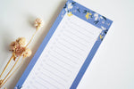Cloud Blue Floral Checklist
 Notepad