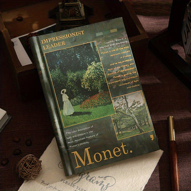 Monet-Inspired Impressionist Diary - Oil Painting Hardcover Notebook
