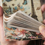 50-sheets (6pcs) set Vintage Floral Butterfly Pattern Non-Adhesive Paper for scrapbooking, crafts, journaling