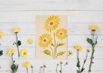 Handmade Yellow Daisy Nature Notecards  (8 pack)