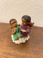 Hand-Painted African American children (Angels) Figurines
