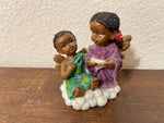 Hand-Painted African American children (Angels) Figurines