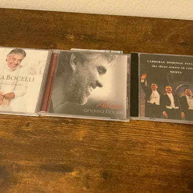 Classical CDs: (Lot 3) Andre Bocelli & The Three Tenors: Carreras, Domino, Pavarotti