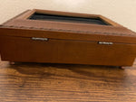 Vintage Sankyo Wooden Musical Picture Frame Jewelry Box