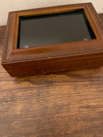 Vintage Sankyo Wooden Musical Picture Frame Jewelry Box