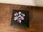 Rare Swarovski Crystal Memories Figurine- Primula Flowers - Rhodium Blue 718985