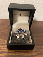 Rare Swarovski Crystal Memories Figurine- Primula Flowers - Rhodium Blue 718985