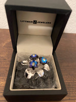 Rare Swarovski Crystal Memories Figurine- Primula Flowers - Rhodium Blue 718985