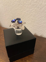 Rare Swarovski Crystal Memories Figurine- Primula Flowers - Rhodium Blue 718985