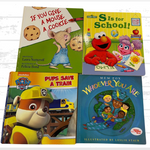 (4) Children Books: Paw Patrol, Sesame St, Whoever You Are, Give a Mouse a Cookie