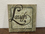 Dual Lisa Wok Canvas Prints “Laugh Often Love Much”