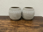 Dual Round Ceramic Planters by Natalie de Ranieri