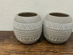 Dual Round Ceramic Planters by Natalie de Ranieri